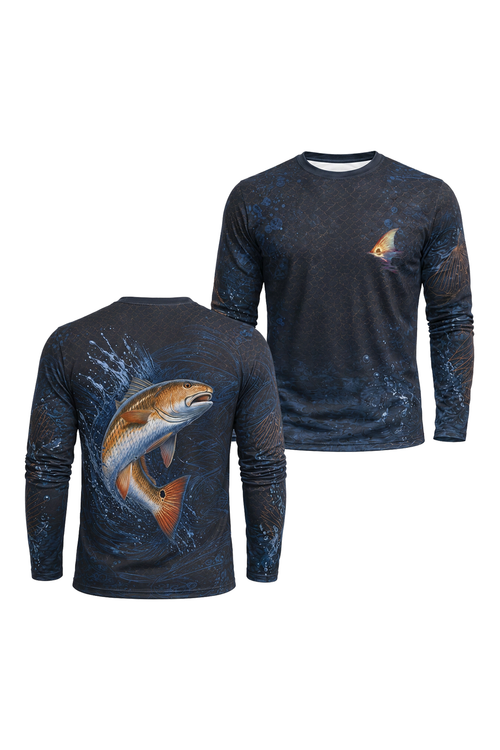 Performance Fishing Long Sleeve - Midnight Redfish - AOF188 image 1