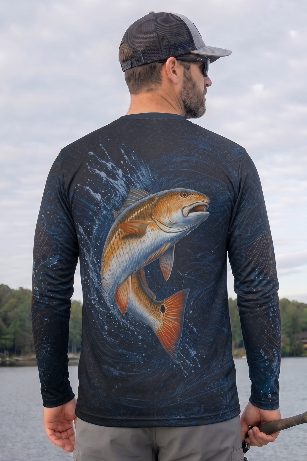 Performance Fishing Long Sleeve - Midnight Redfish - AOF188 image 2