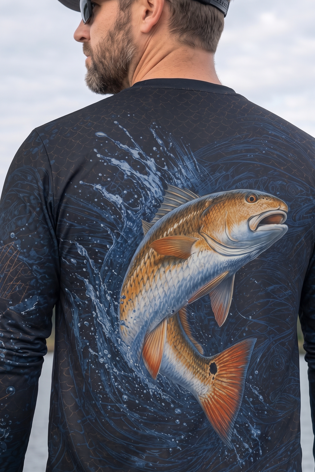 Performance Fishing Long Sleeve - Midnight Redfish - AOF188 image 4