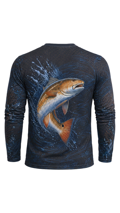 Performance Fishing Long Sleeve - Midnight Redfish - AOF188 image 5