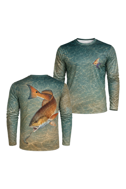 Performance Fishing Long Sleeve - Red Drum Drift - AOF189 image 1