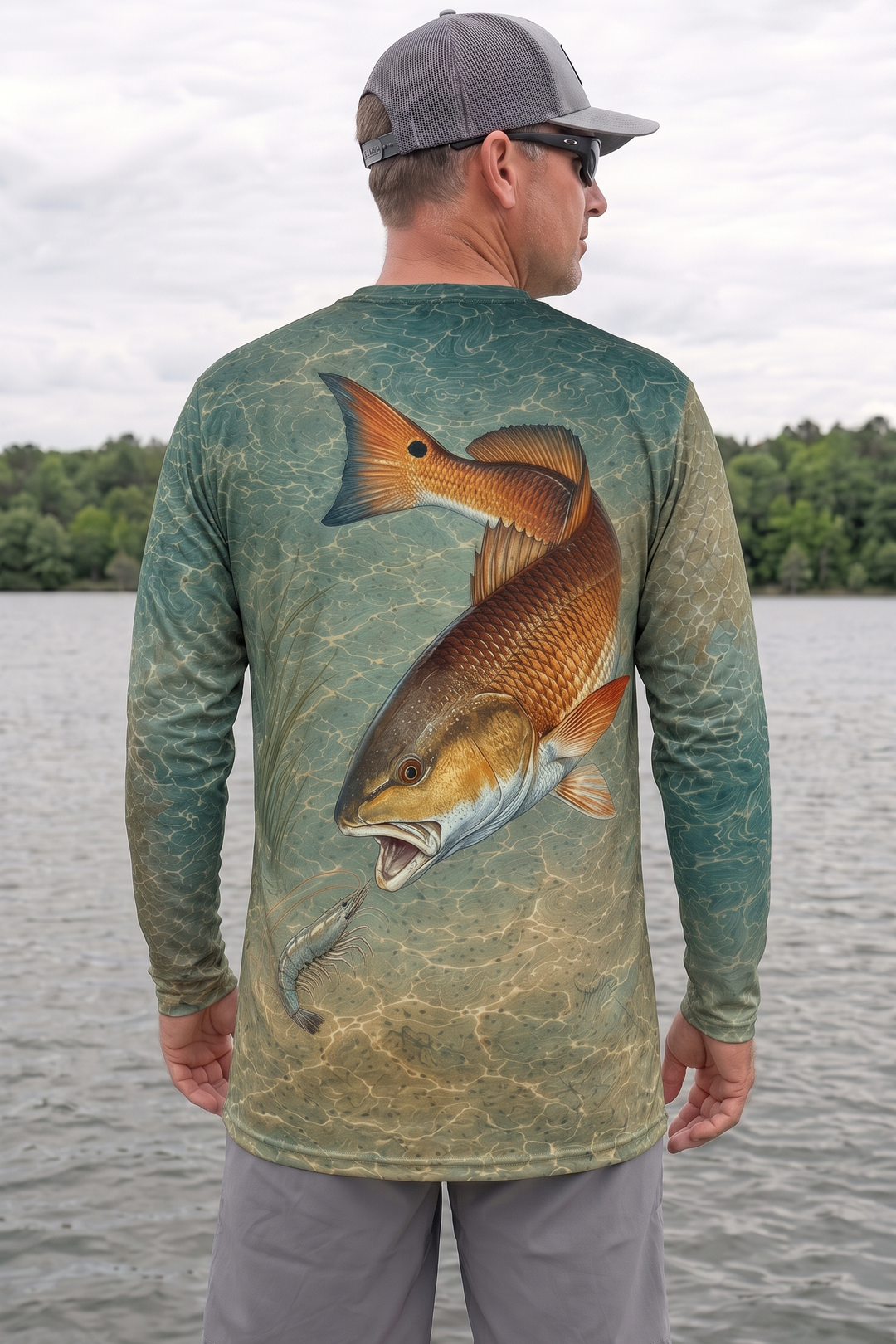 Performance Fishing Long Sleeve - Red Drum Drift - AOF189 image 2