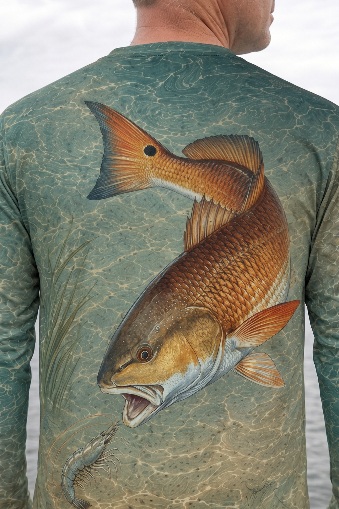 Performance Fishing Long Sleeve - Red Drum Drift - AOF189 image 4