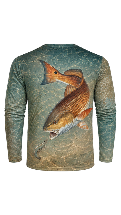 Performance Fishing Long Sleeve - Red Drum Drift - AOF189 image 5