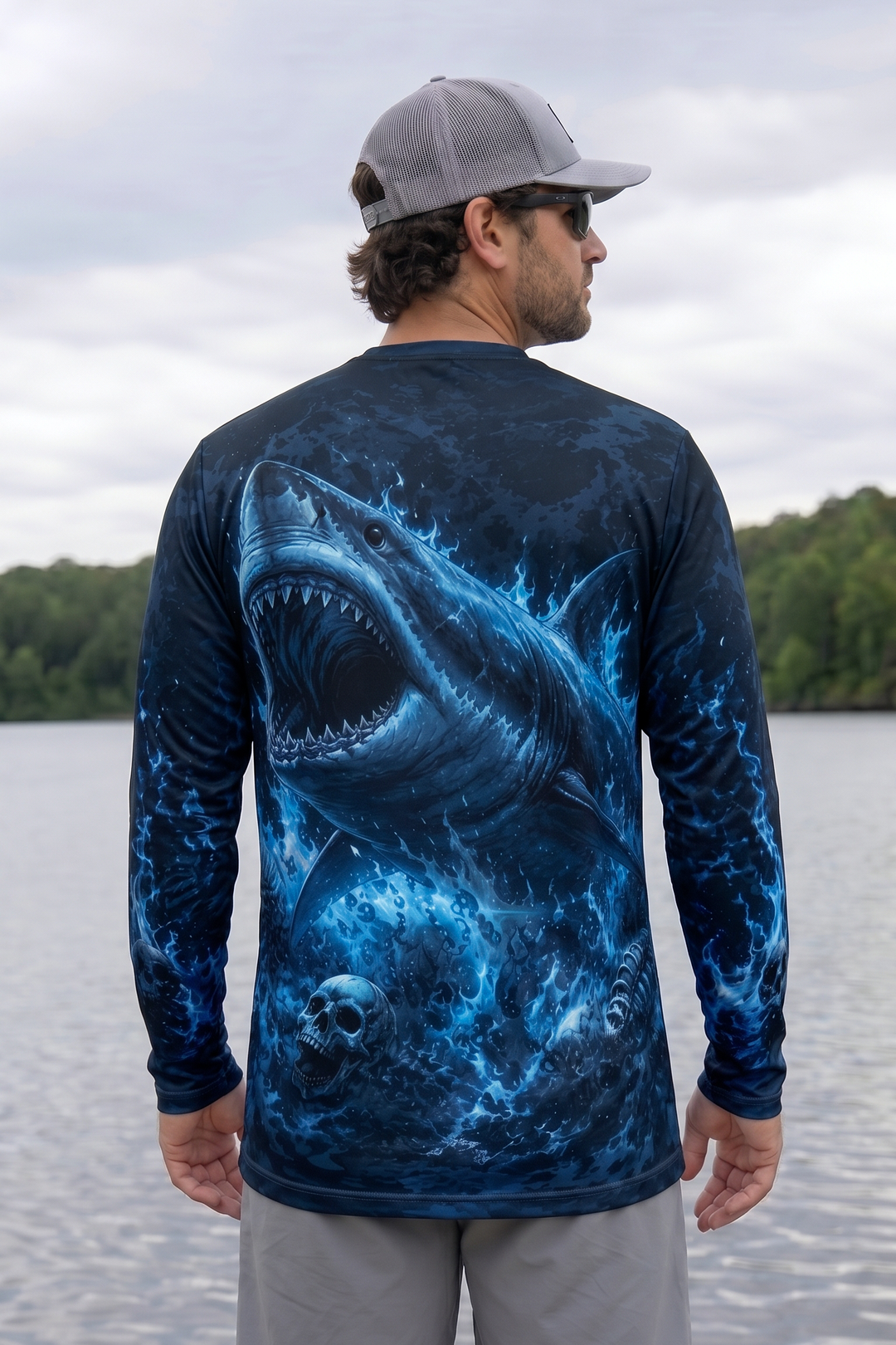 Performance Fishing Long Sleeve - Great White, Dread of the Deep - AOF195 image 2