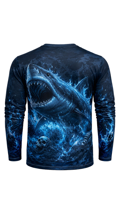 Performance Fishing Long Sleeve - Great White, Dread of the Deep - AOF195 image 5