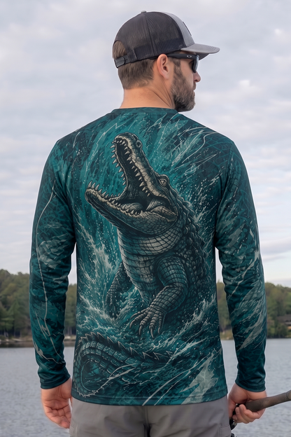 Performance Fishing Long Sleeve - Alligator, Tyrant of the Swamp - AOF196 image 2