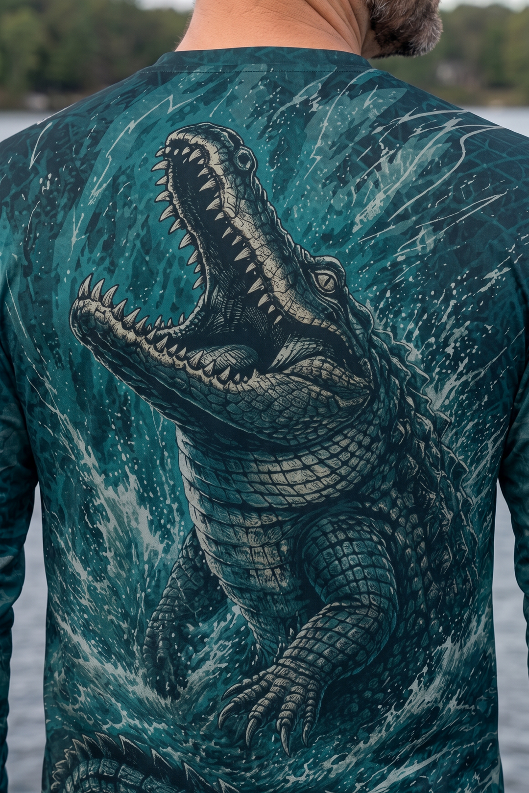 Performance Fishing Long Sleeve - Alligator, Tyrant of the Swamp - AOF196 image 4