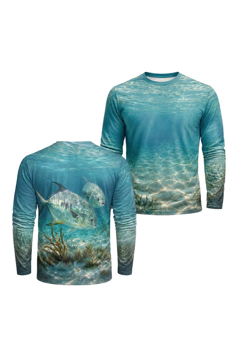Performance Fishing Long Sleeve - Permit, Twin Shadows of the Shallows - AOF198