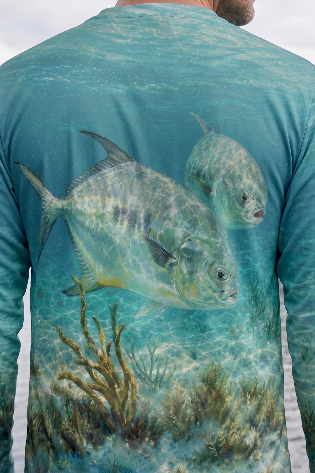 Performance Fishing Long Sleeve - Permit, Twin Shadows of the Shallows - AOF198 image 4