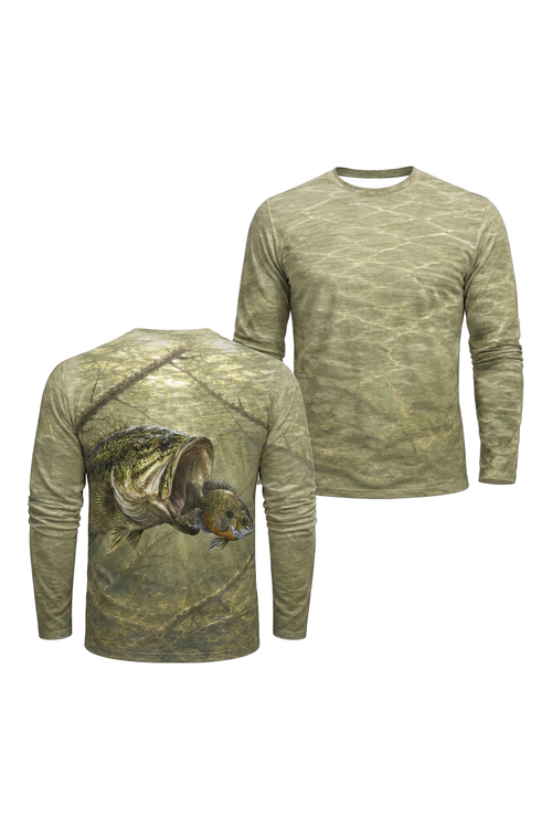 Performance Fishing Long Sleeve - Shallow Strike Bass - TBT241 image 1