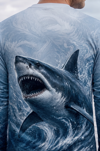 Performance Fishing Long Sleeve - Great White, Maw of the Drowned Deep - AOF199 image 4