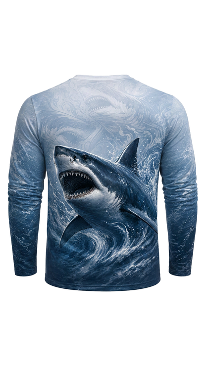 Performance Fishing Long Sleeve - Great White, Maw of the Drowned Deep - AOF199 image 5
