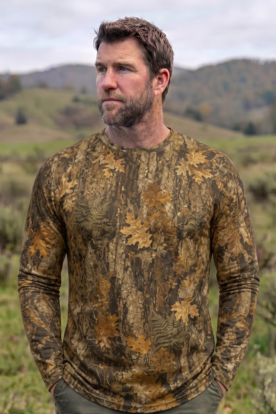 Performance Fishing Long Sleeve - Golden Forest Buck- AOF202 image 3