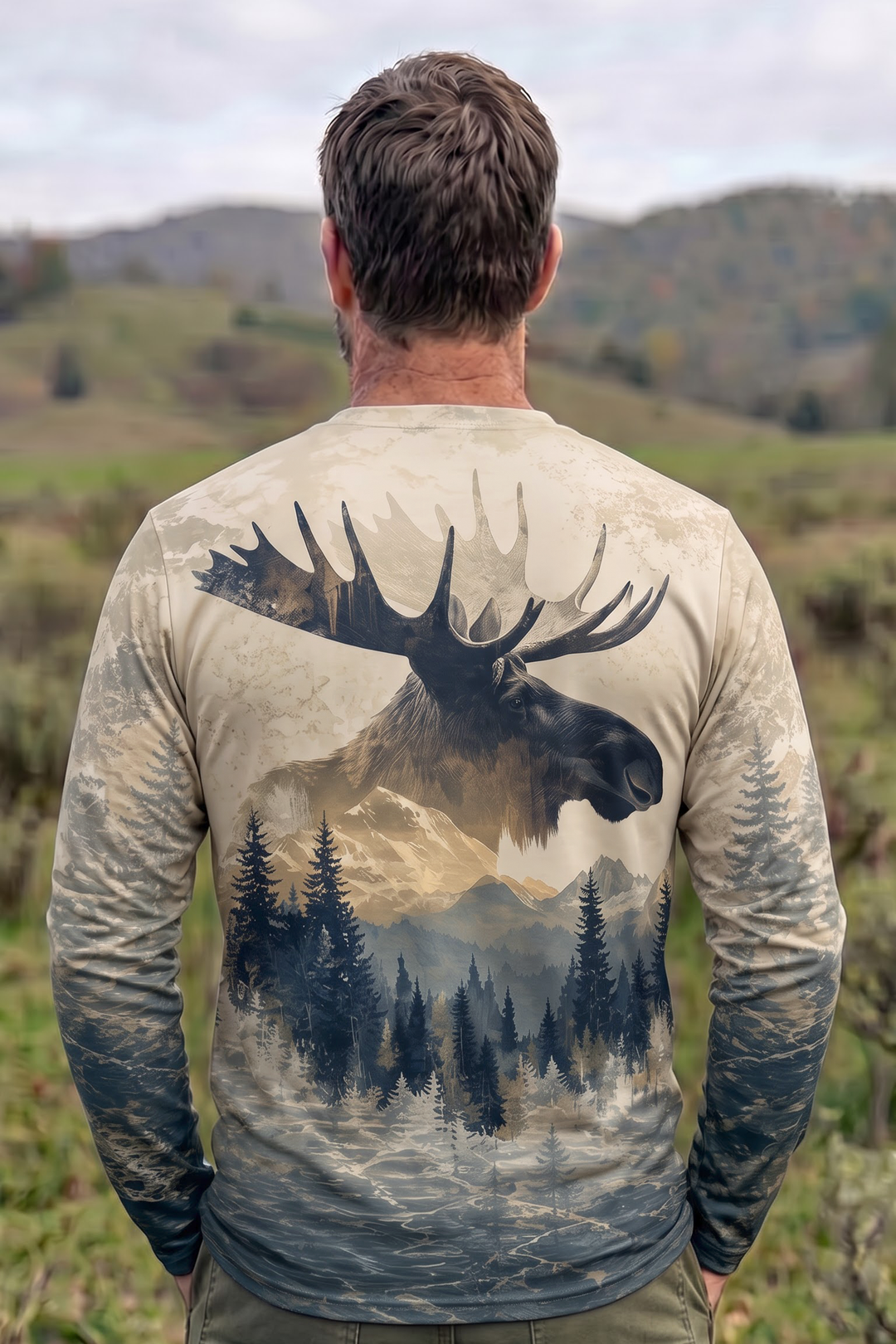 Performance Fishing Long Sleeve - Mountain Moose Heritage- AOF203 image 2