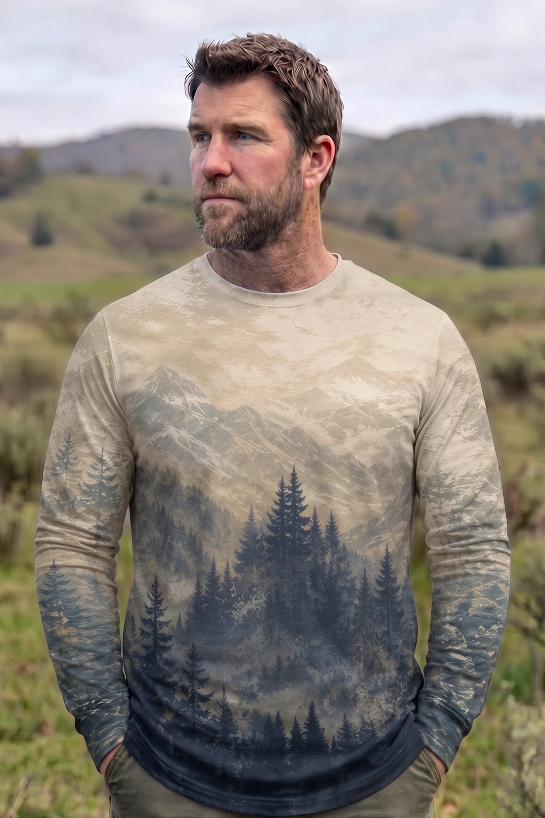 Performance Fishing Long Sleeve - Mountain Moose Heritage- AOF203 image 3