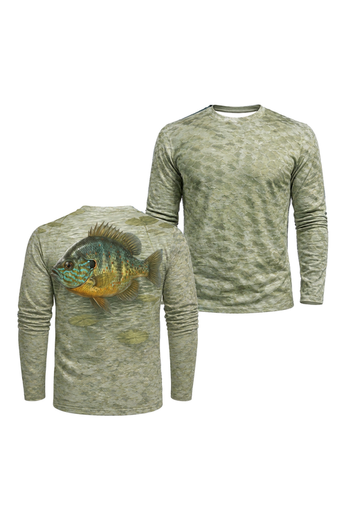 Performance Fishing Long Sleeve - Shallow Pad Pumpkinseed - TBT246 image 1