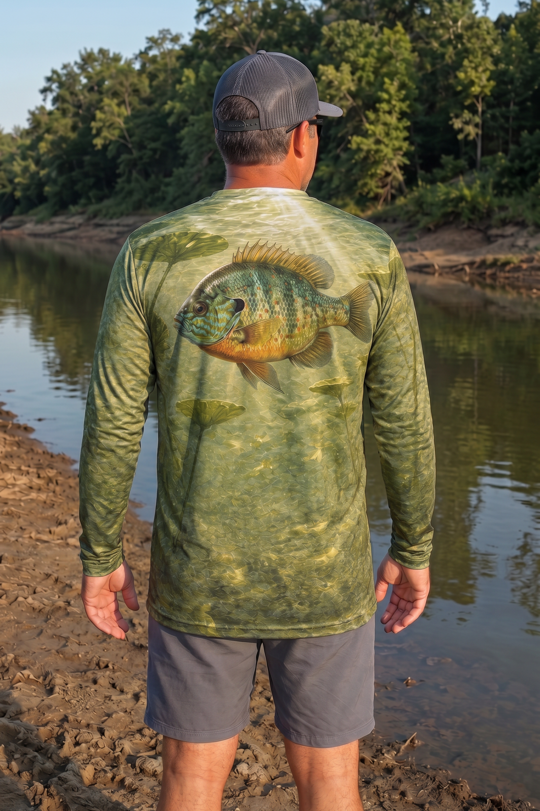 Performance Fishing Long Sleeve - Sunlit Pad Pumpkinseed - TBT247 image 2