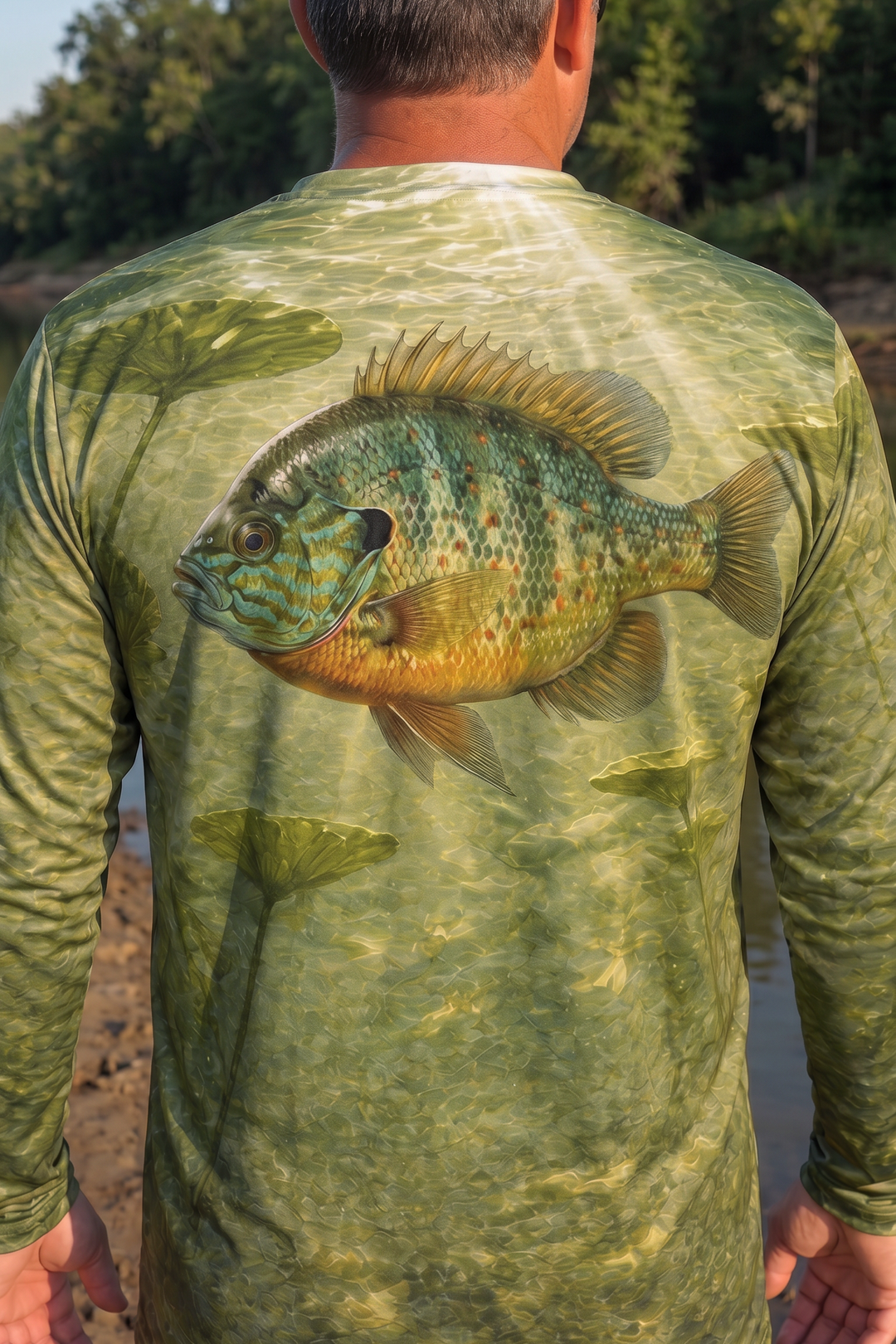 Performance Fishing Long Sleeve - Sunlit Pad Pumpkinseed - TBT247 image 4