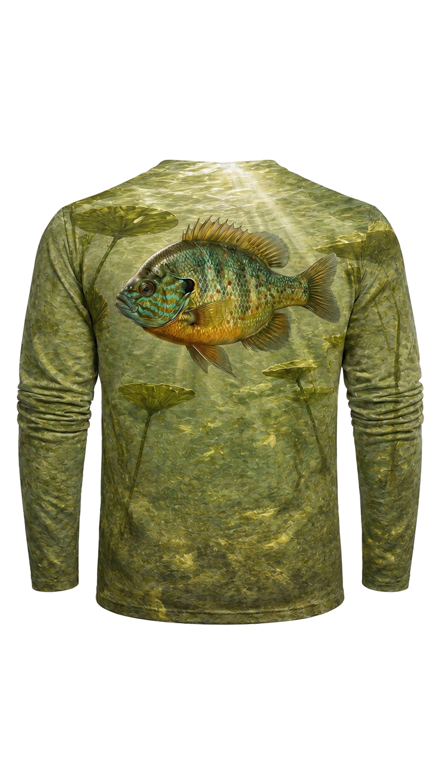 Performance Fishing Long Sleeve - Sunlit Pad Pumpkinseed - TBT247 image 5