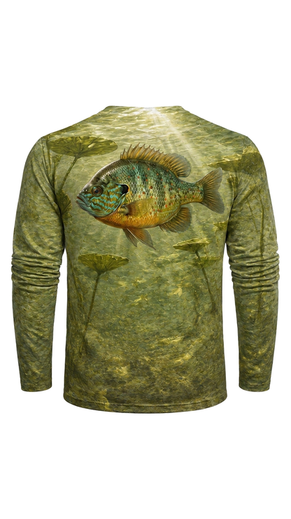 Performance Fishing Long Sleeve - Sunlit Pad Pumpkinseed - TBT247 image 5