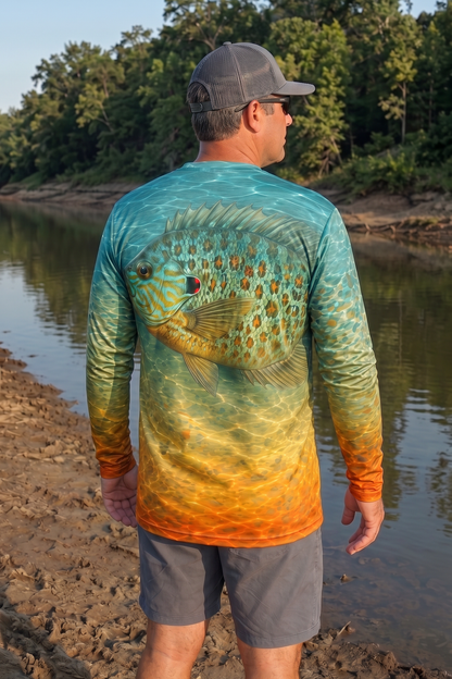 Performance Fishing Long Sleeve - Amber Ripple Pumpkinseed - TBT251 image 2