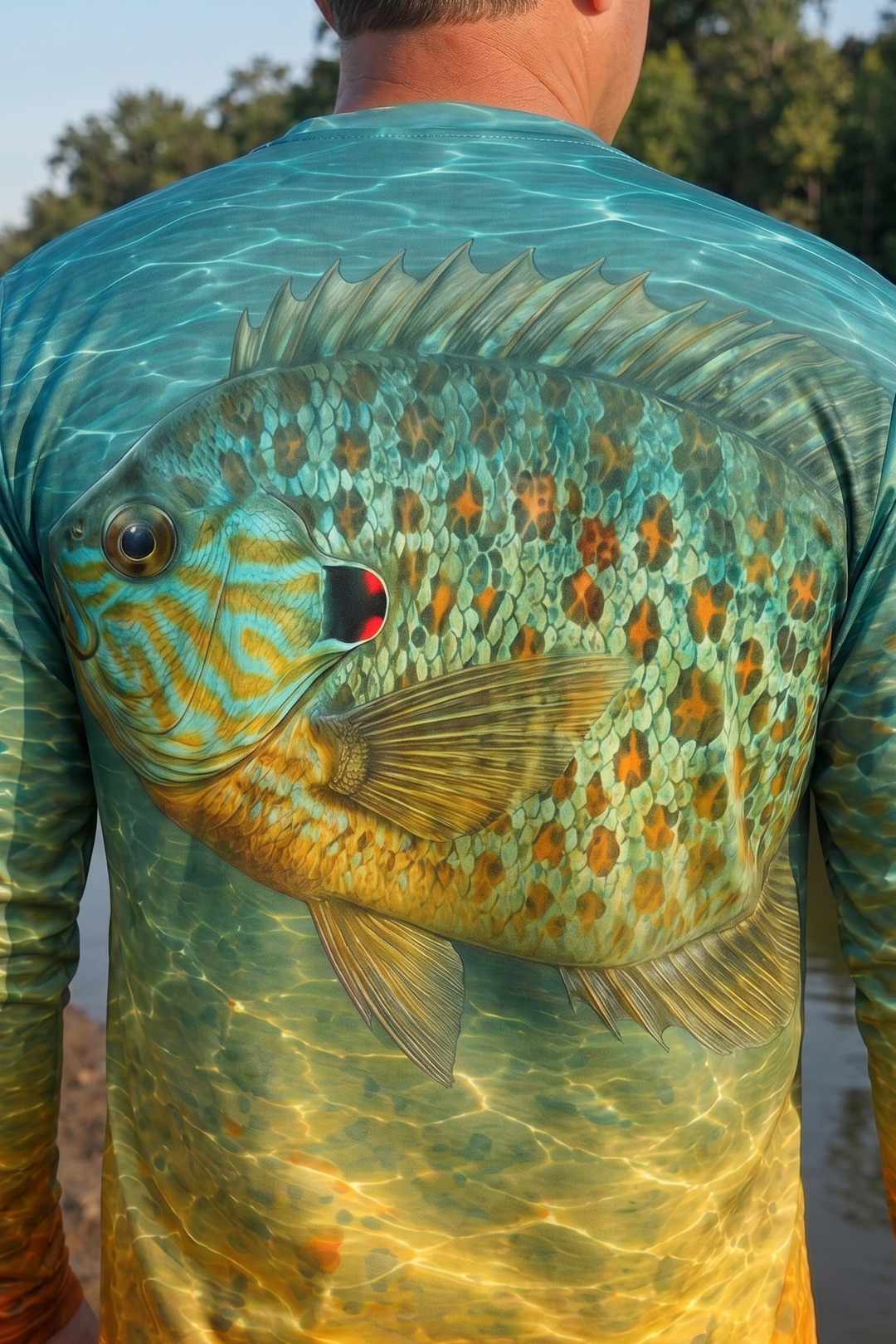Performance Fishing Long Sleeve - Amber Ripple Pumpkinseed - TBT251 image 4