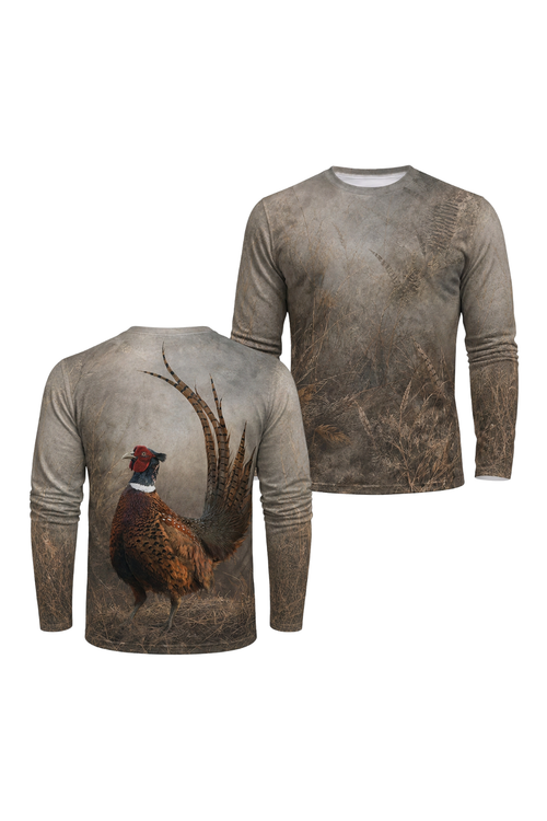 Performance Hunting Long Sleeve - Field Mist Ring-necked Pheasant - ULS312V image 1