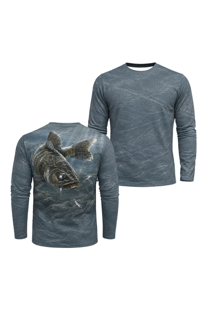 Performance Fishing Long Sleeve - Dusk Chaser Walleye - TBT256 image 1
