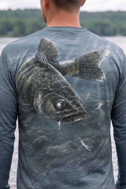 Performance Fishing Long Sleeve - Dusk Chaser Walleye - TBT256 image 4