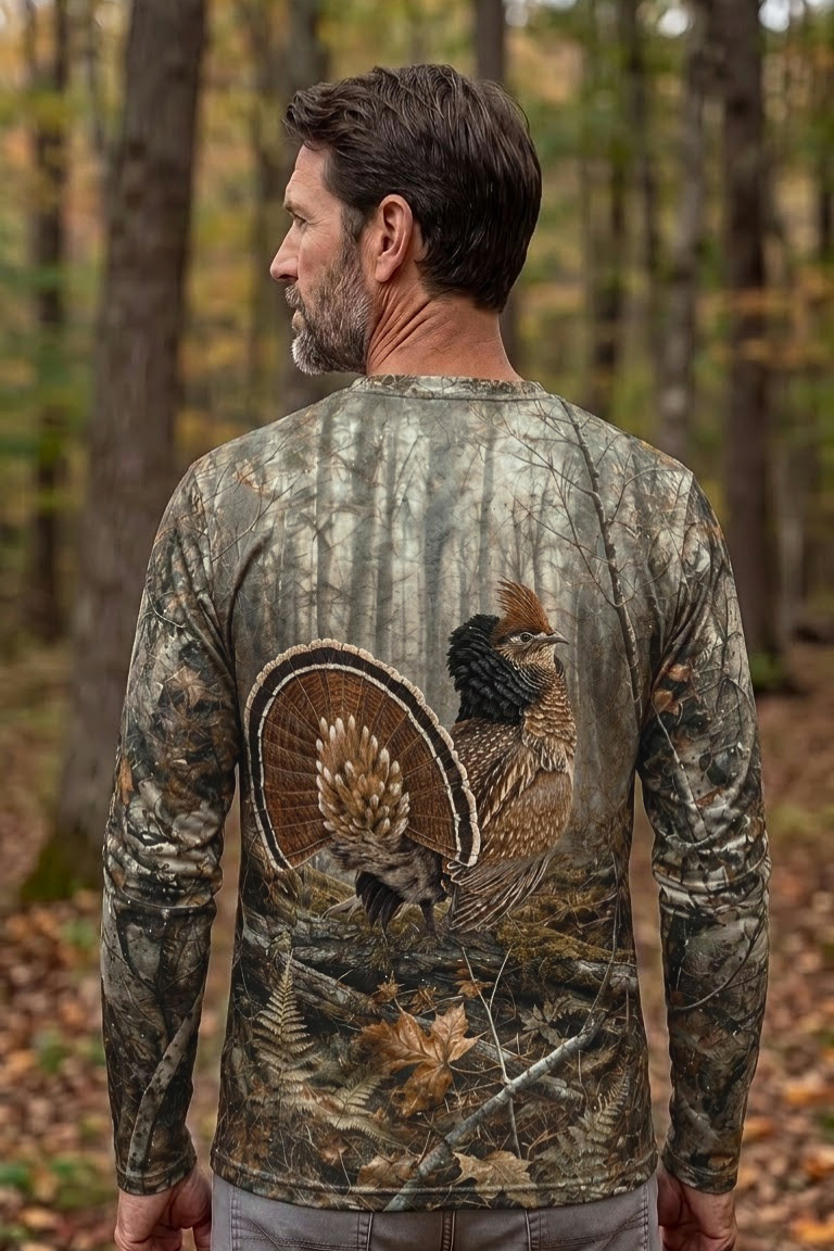 Performance Hunting Long Sleeve - Ruffed Grouse Drummer - ULS313V image 2