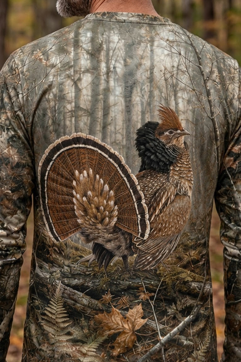 Performance Hunting Long Sleeve - Ruffed Grouse Drummer - ULS313V image 4