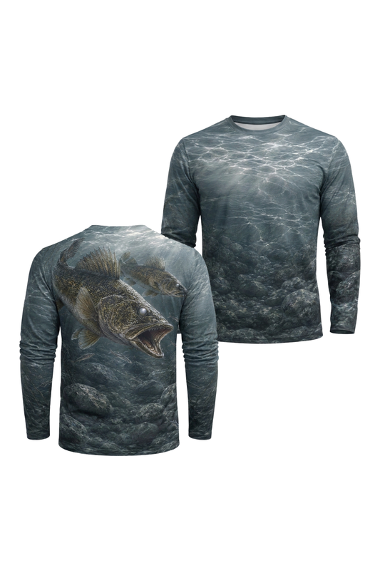 Performance Fishing Long Sleeve - Deep Rock Walleye - TBT257 image 1