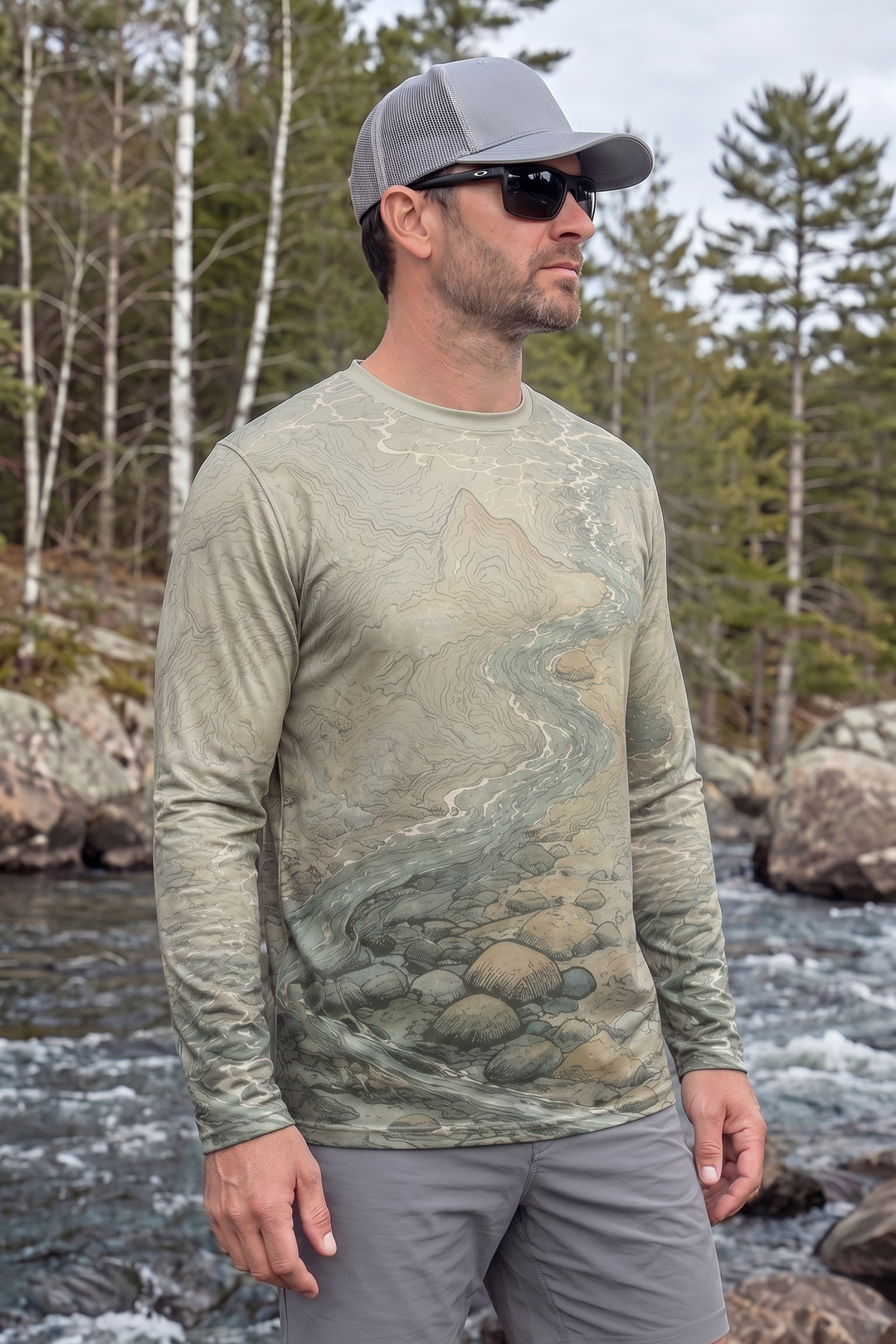 Performance Fishing Long Sleeve - Alpine Stream Trout - TBT258 image 3