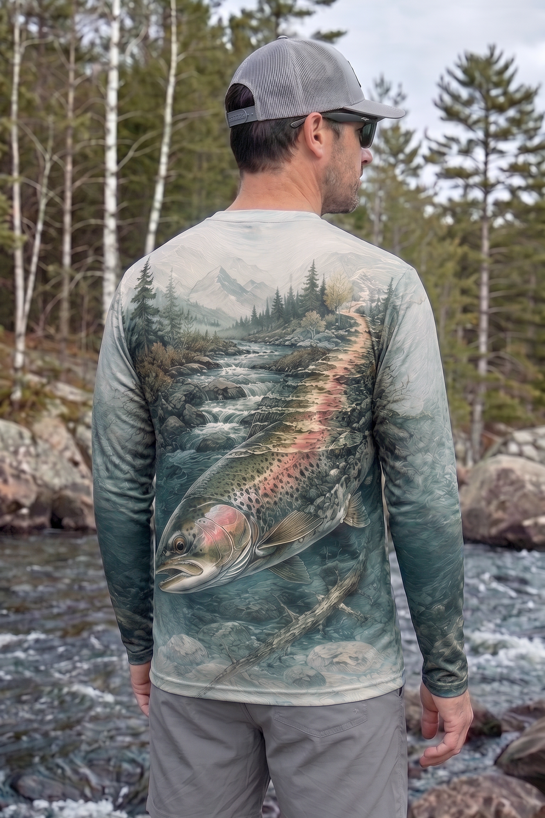 Performance Fishing Long Sleeve - Glacier Creek Trout - TBT259 image 2