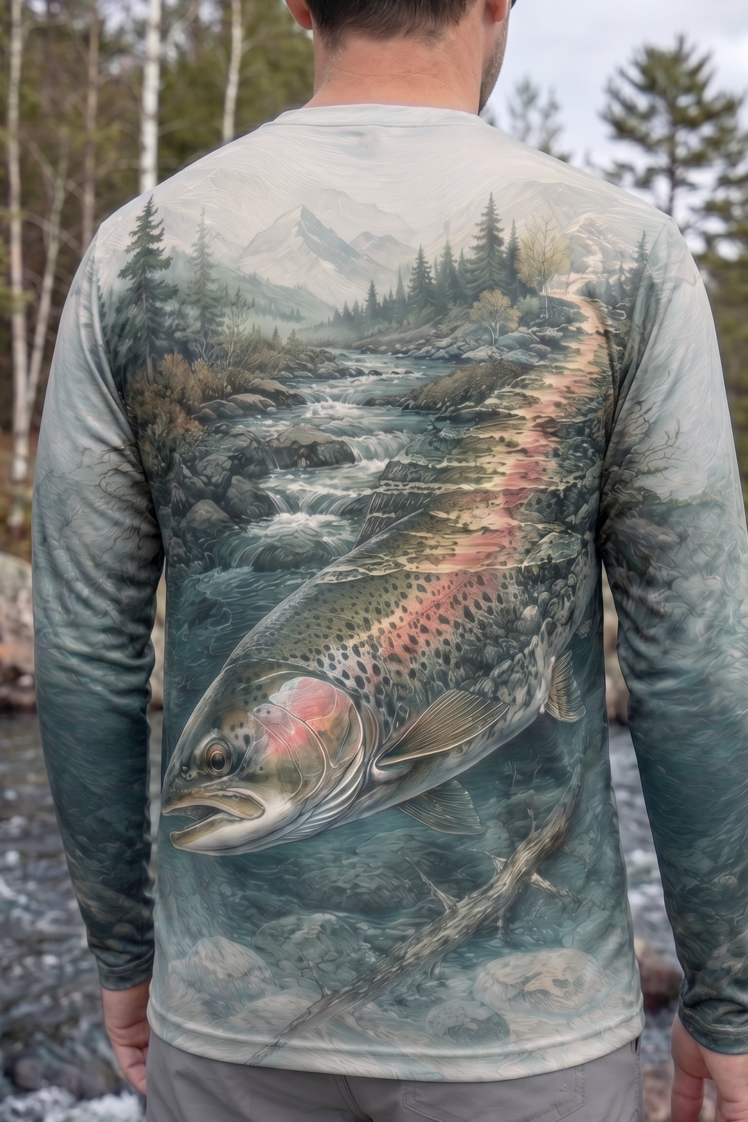 Performance Fishing Long Sleeve - Glacier Creek Trout - TBT259 image 4
