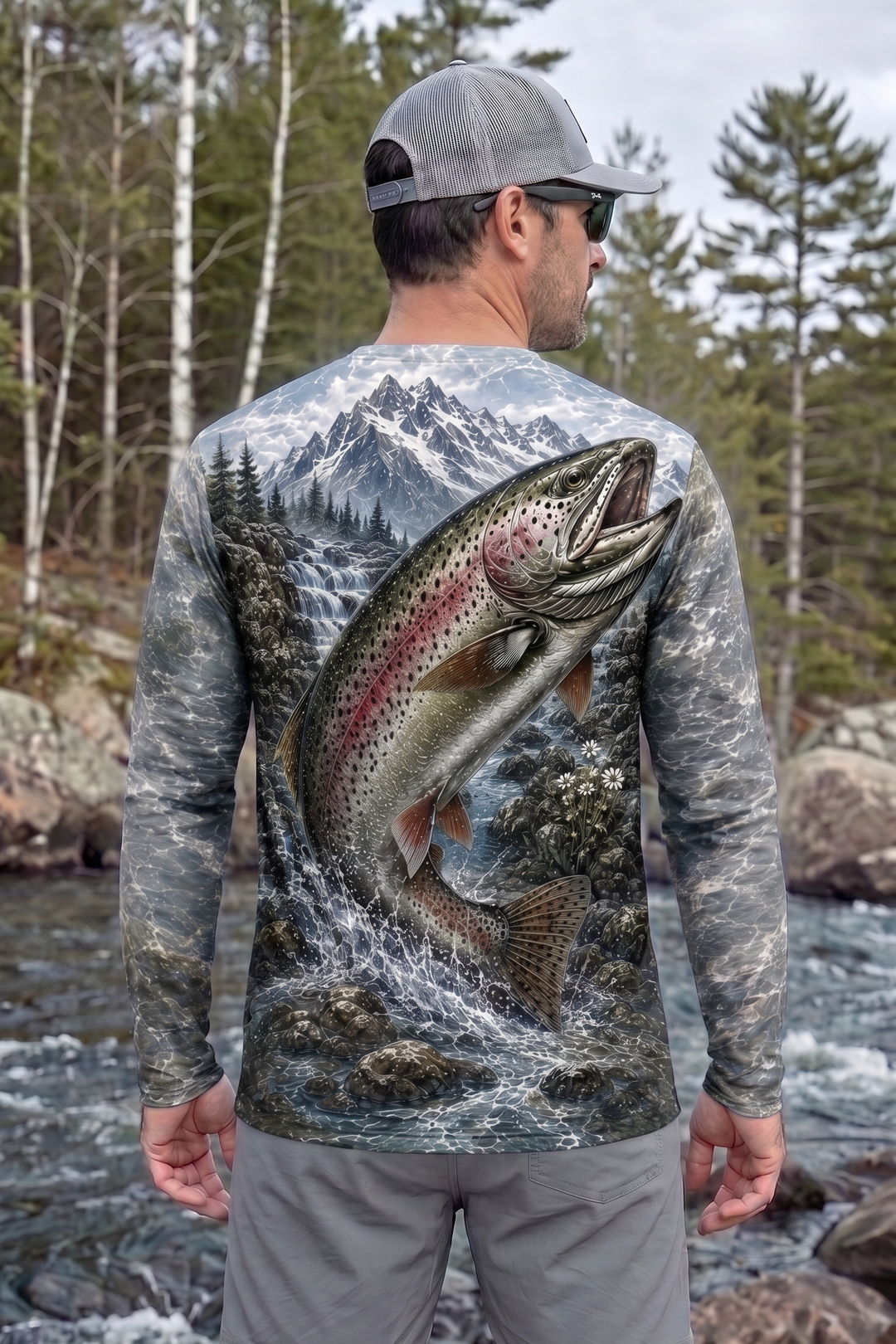 Performance Fishing Long Sleeve - Glacier Leap Trout - TBT260 image 2
