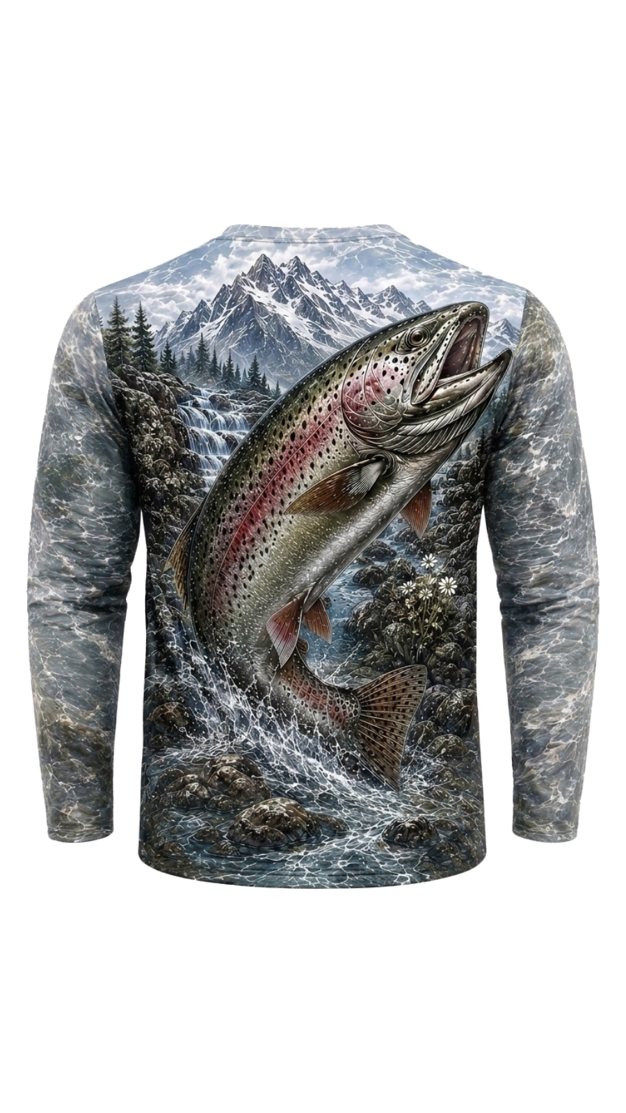 Performance Fishing Long Sleeve - Glacier Leap Trout - TBT260 image 5
