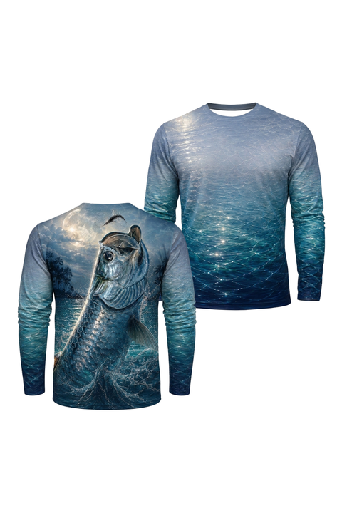 Performance Fishing Long Sleeve - Moonlit Midnight Tarpon - TBT261