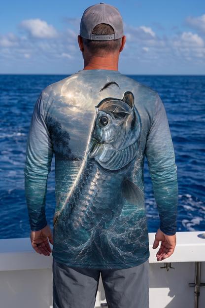 Performance Fishing Long Sleeve - Moonlit Midnight Tarpon - TBT261 image 2