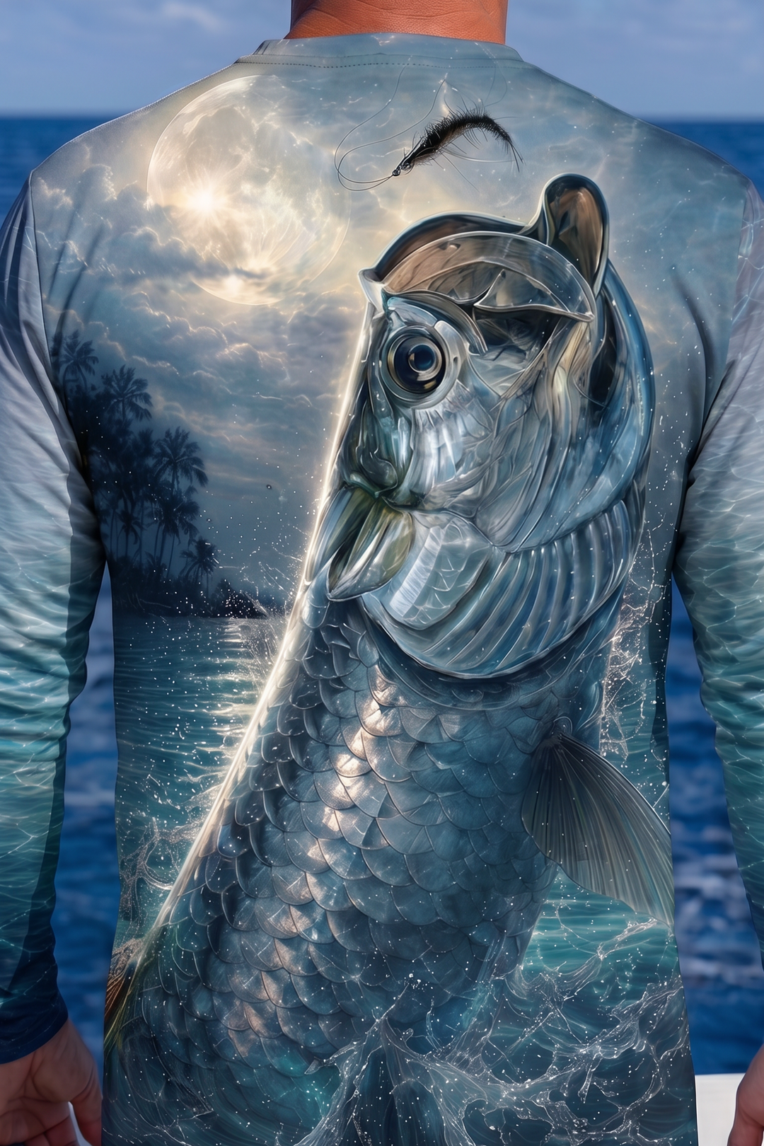 Performance Fishing Long Sleeve - Moonlit Midnight Tarpon - TBT261 image 4