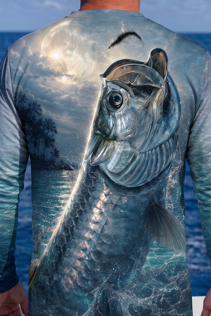 Performance Fishing Long Sleeve - Moonlit Midnight Tarpon - TBT261 image 4