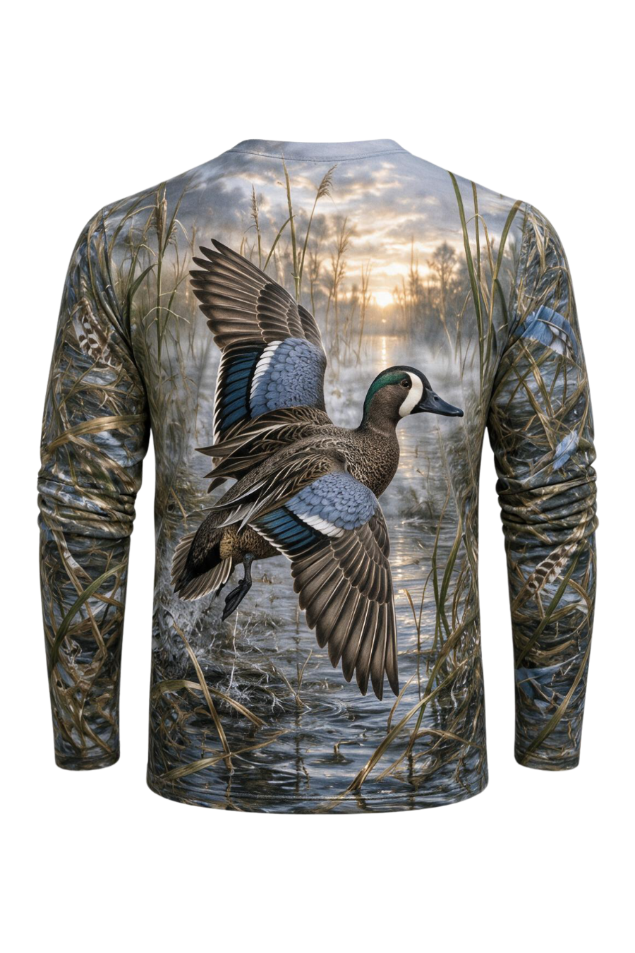 Performance Hunting Long Sleeve - Blue Winged Teal Early Marsh Flash - ULS318V image 5