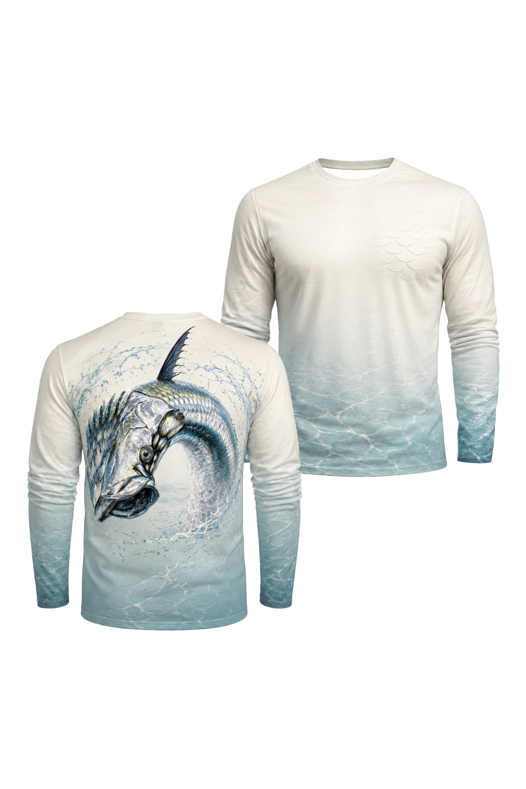 Performance Fishing Long Sleeve - Silver Breach Tarpon - TBT262 image 1