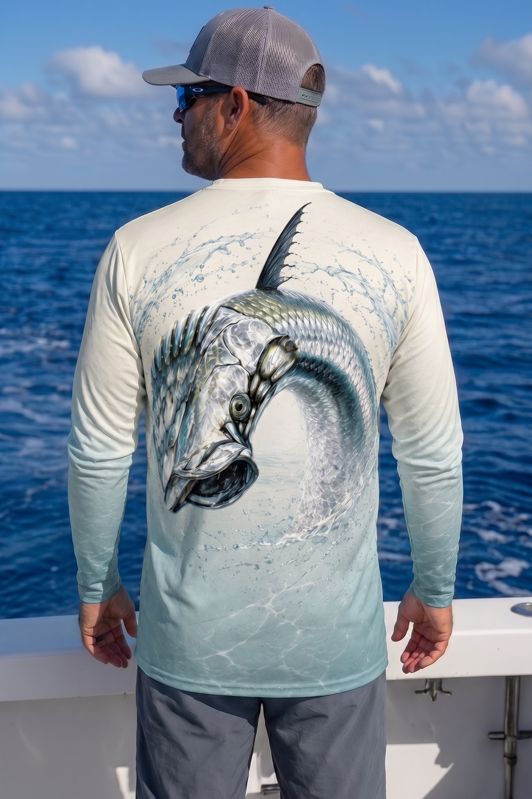 Performance Fishing Long Sleeve - Silver Breach Tarpon - TBT262 image 2