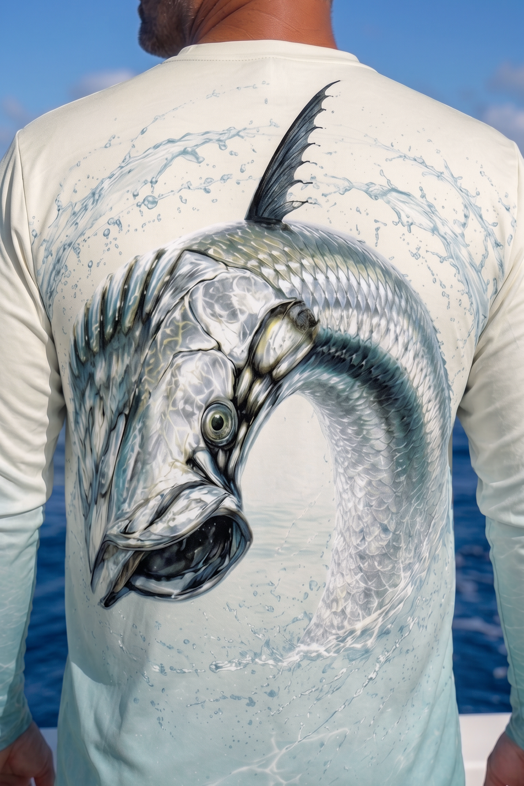 Performance Fishing Long Sleeve - Silver Breach Tarpon - TBT262 image 4