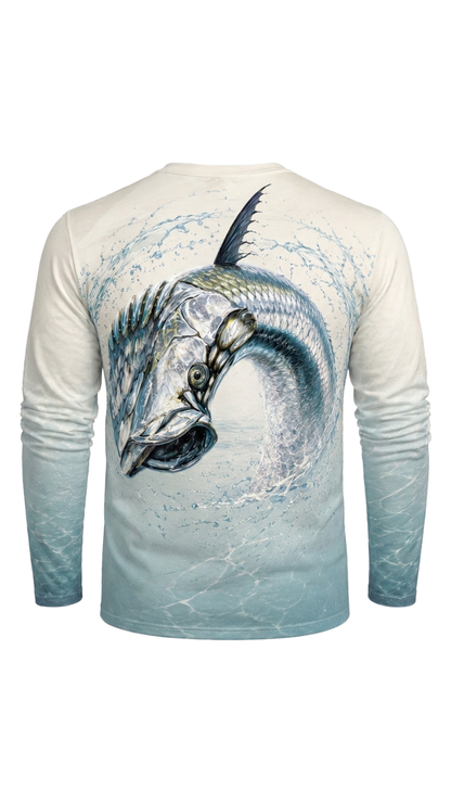 Performance Fishing Long Sleeve - Silver Breach Tarpon - TBT262 image 5