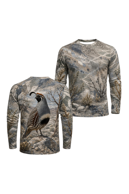 Performance Hunting Long Sleeve - Gambels Quail Desert Wash Sentinel - ULS319V image 1
