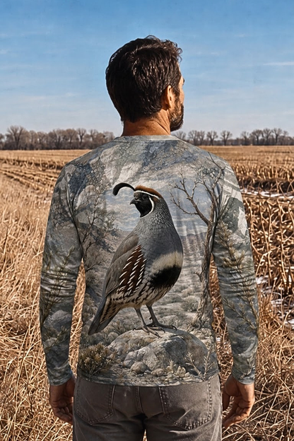 Performance Hunting Long Sleeve - Gambels Quail Desert Wash Sentinel - ULS319V image 2