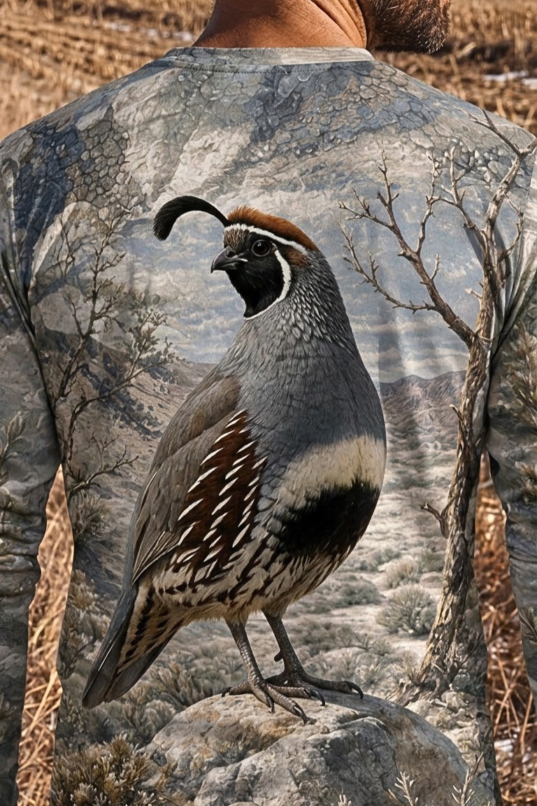 Performance Hunting Long Sleeve - Gambels Quail Desert Wash Sentinel - ULS319V image 4